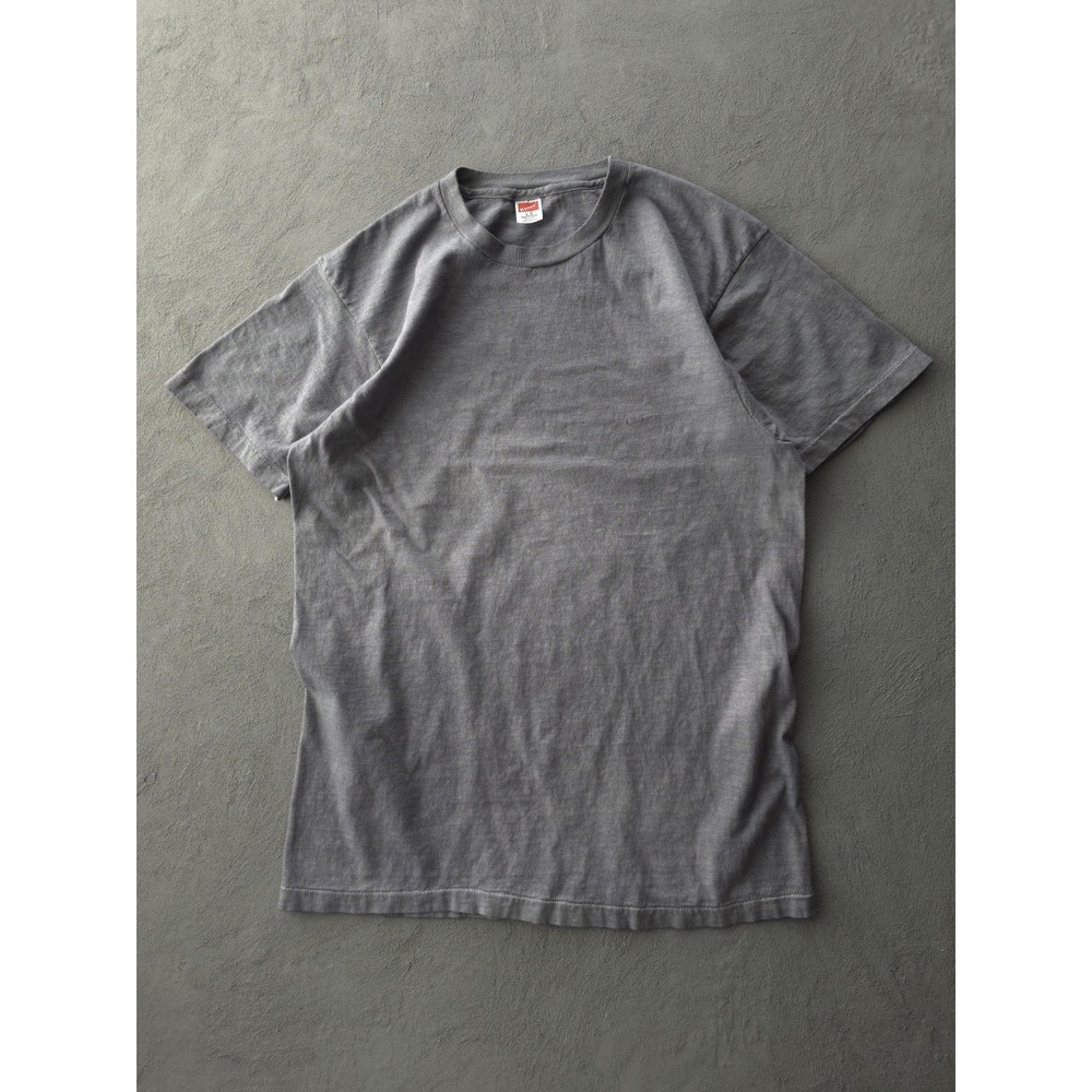 Vintage 90s Hanes Blank Grey Single Stitch Crewneck T-shirt Cotton L